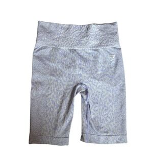 Gymshark Women's Light Gray Patterned Bike Shorts
